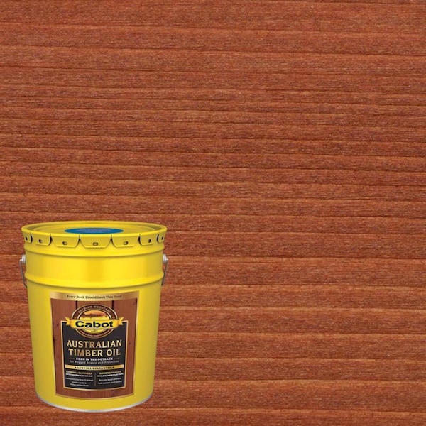 Cabot Australian Timber Oil Low VOC Transparent Jarrah Brown Oil-Based Australian Timber Oil 5 gal 140.0019460.008 - main